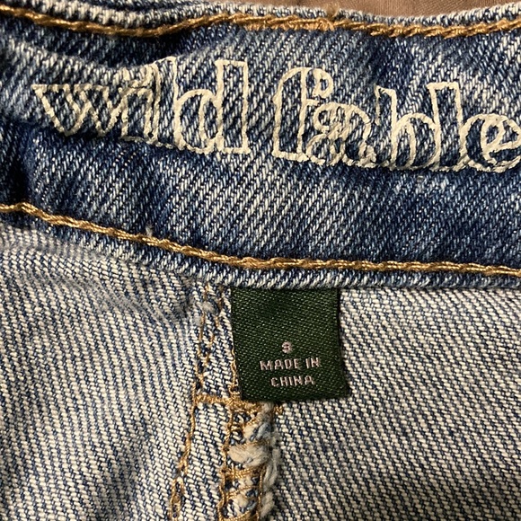 Wild Fable Denim Jean Mini Skirt Factory Distressed sz 9 - Picture 7 of 12